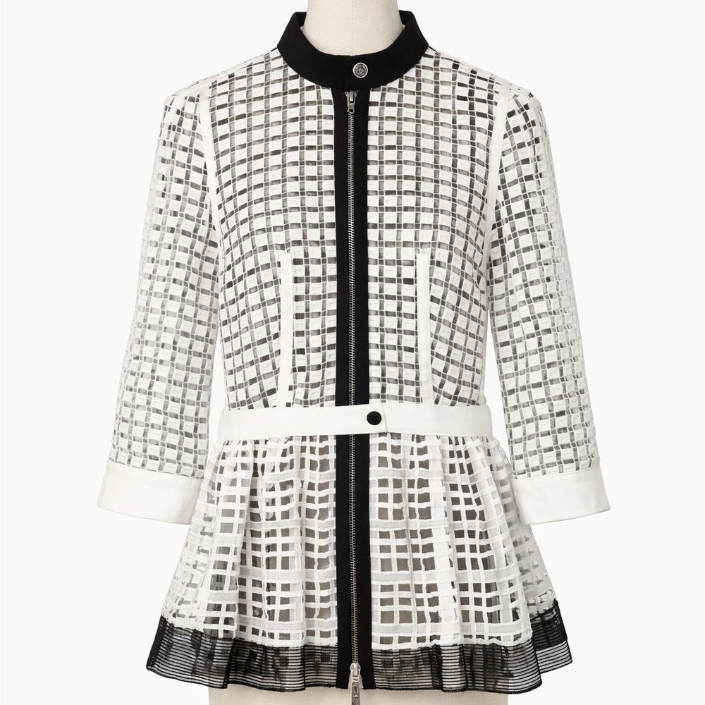 Anthropologie Beguile by Byron Lars Laced Peplum Jacket size 8 - Picture 7 of 10